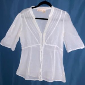 DKNY JEANS super lightweight shirt white size L